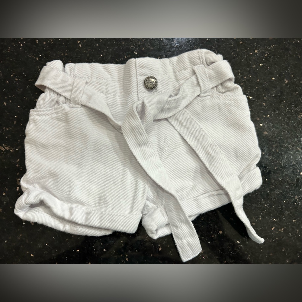 Tie-Waist Denim Shorts